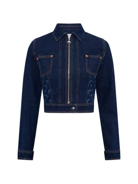 logo-print denim jacket by MARINE SERRE