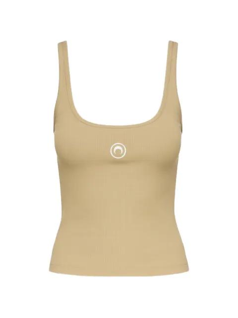 logo ribbed tank top by MARINE SERRE