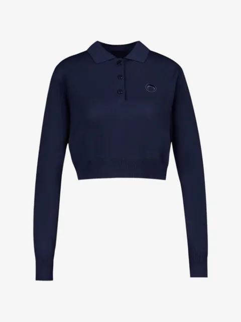 merinos knit long-sleeves polo shirt by MARINE SERRE