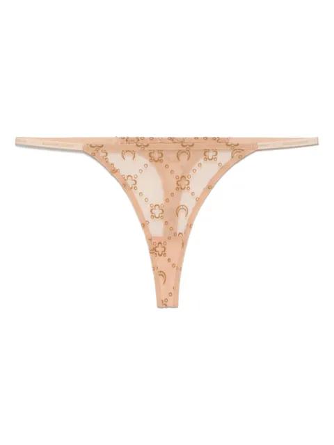 mesh flock thong by MARINE SERRE