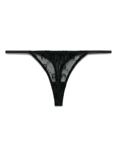 mesh flock thong by MARINE SERRE