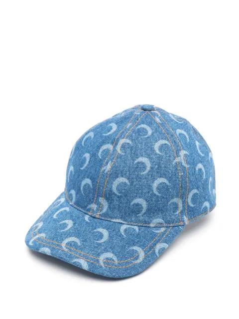 moon-laser denim cap by MARINE SERRE