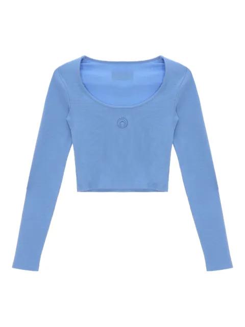 moon-logo round-neck top by MARINE SERRE