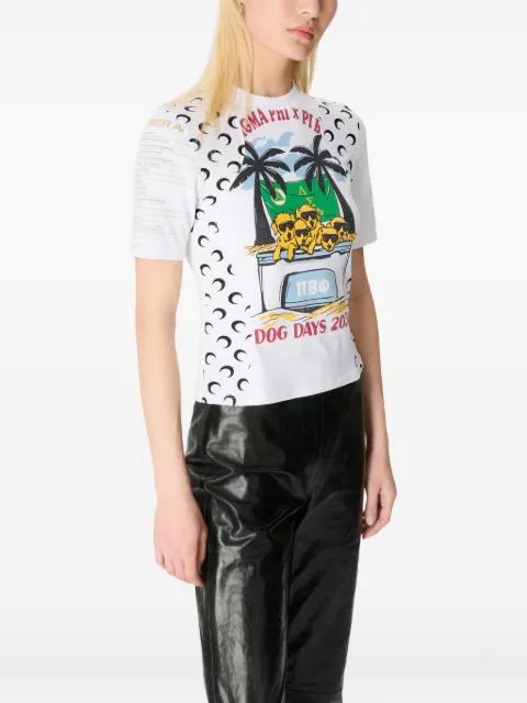 moon-print T-shirt by MARINE SERRE