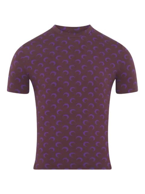 moon-print crew-neck T-shirt by MARINE SERRE