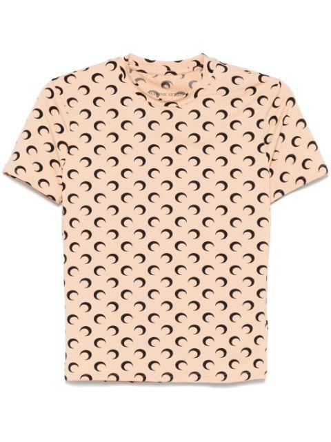 moon-print crewneck top by MARINE SERRE