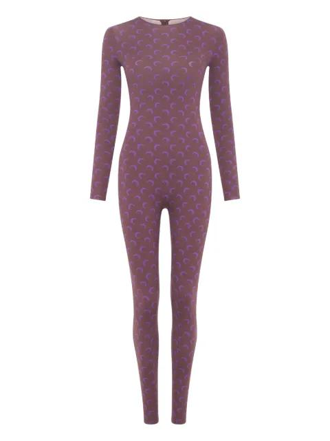 moon-print jersey jumpsuit by MARINE SERRE