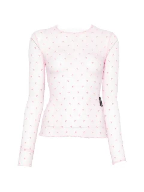 moon-print long-sleeve T-shirt by MARINE SERRE