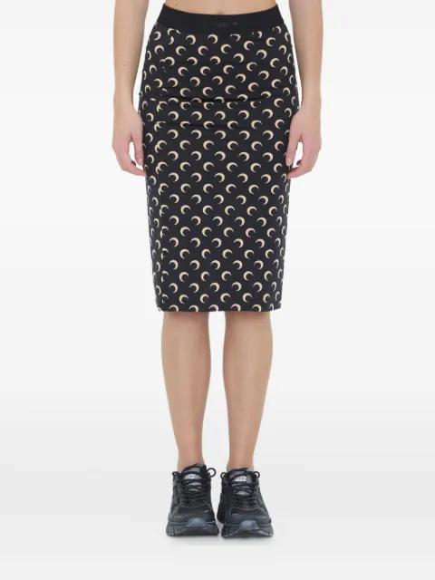 moon-print midi skirt by MARINE SERRE