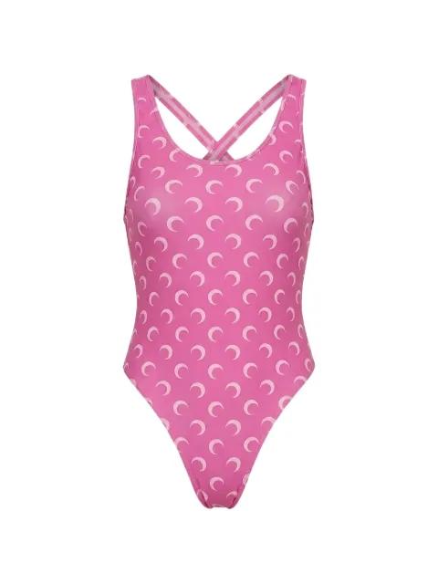 moon-printed swimsuit by MARINE SERRE