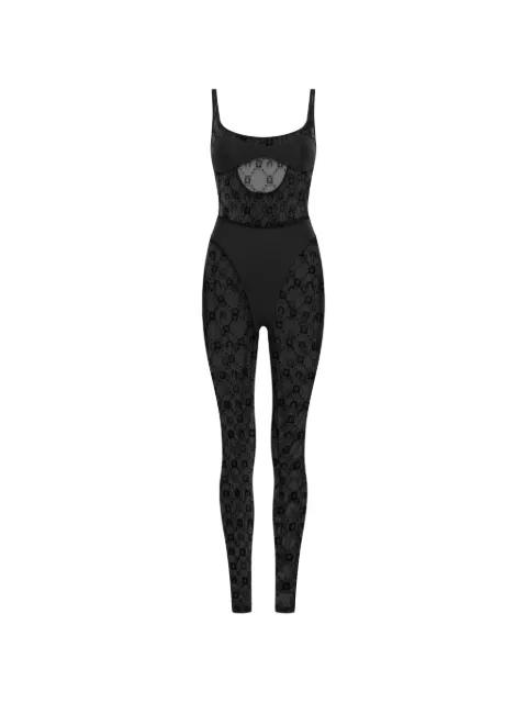 moonogram mesh catsuit by MARINE SERRE