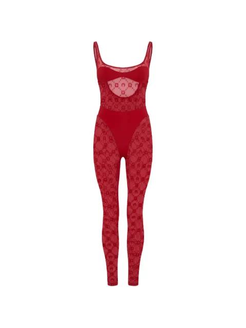 moonogram mesh jumpsuit by MARINE SERRE