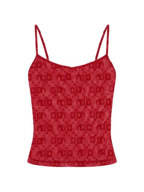 moonogram mesh straps top by MARINE SERRE