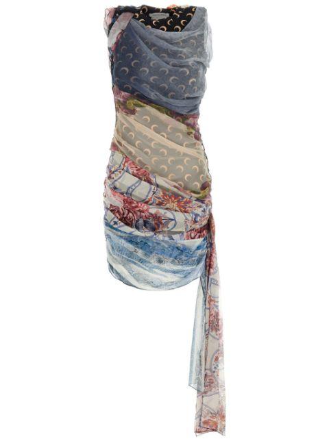 multi-print mini dress by MARINE SERRE