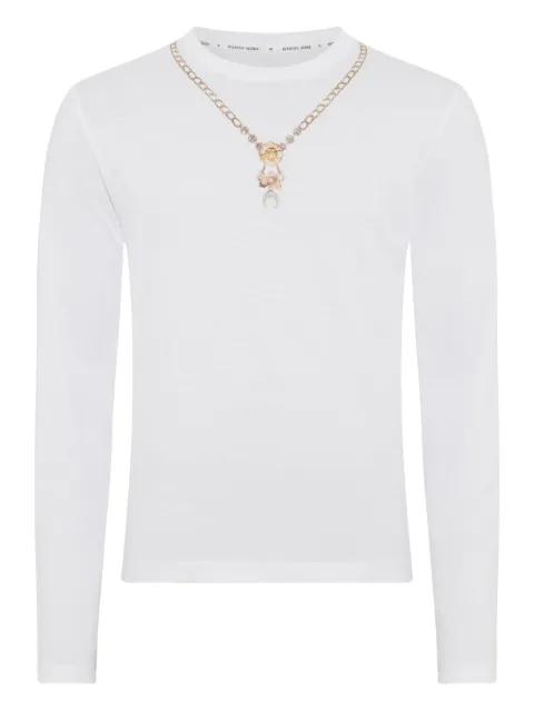 necklace-print long-sleeve T-shirt by MARINE SERRE