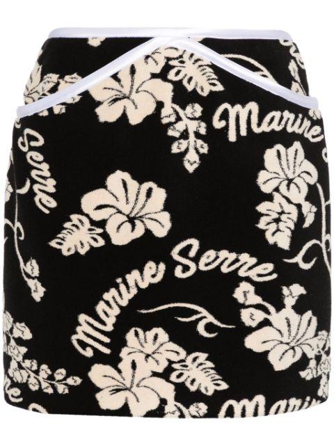 patterned-jacquard mini skirt by MARINE SERRE