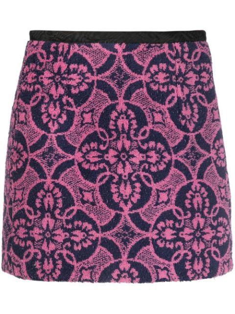 patterned jacquard miniskirt by MARINE SERRE