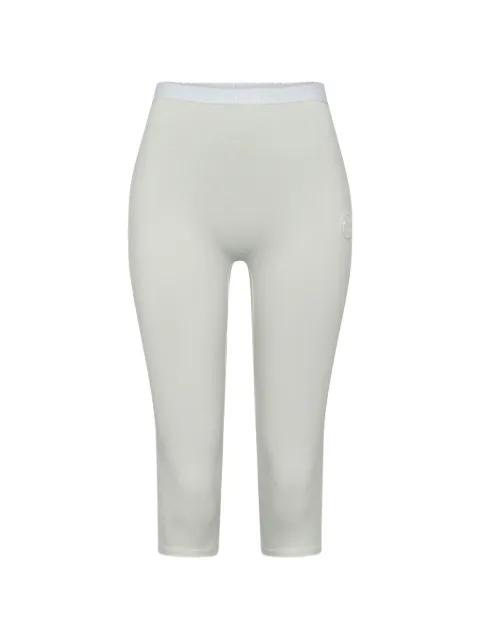 pearl-embellished logo capris by MARINE SERRE