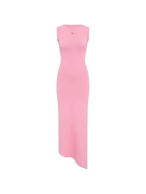 pearl logo asymmetrical midi dress by MARINE SERRE
