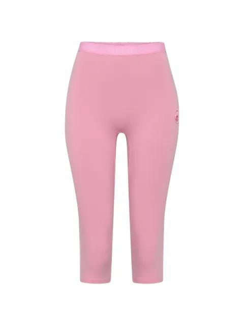 pearl logo jersey capri shorts by MARINE SERRE
