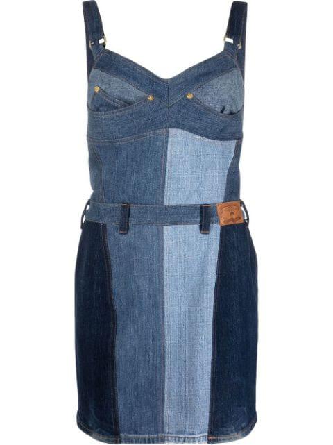 regenerated denim minidress by MARINE SERRE