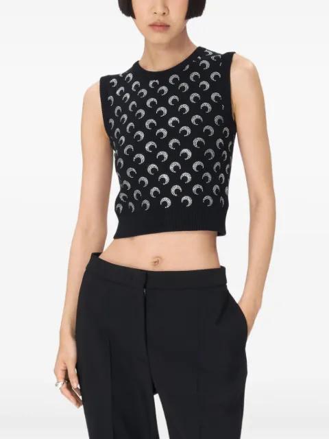 rhinestone-embellished knitted vest by MARINE SERRE