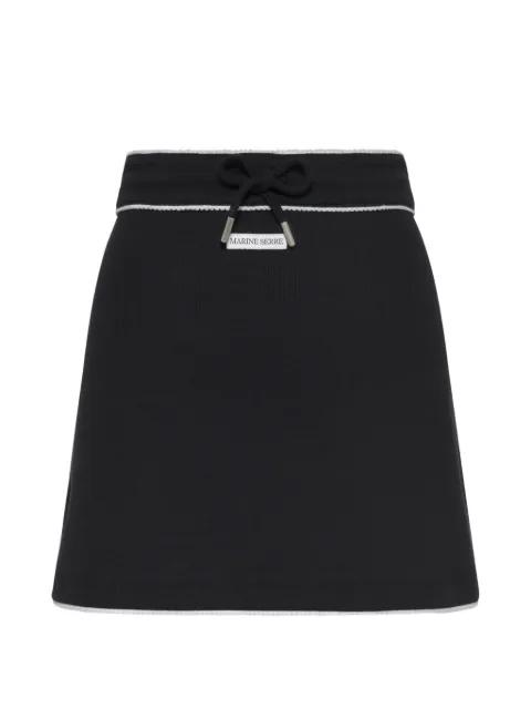 ribbed drawstring waist mini skirt by MARINE SERRE
