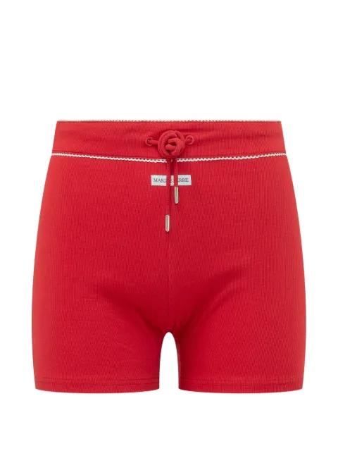 ribbed-knit drawstring mini shorts by MARINE SERRE