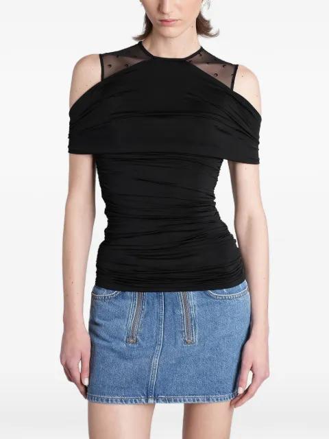 ruched cold-shoulder top by MARINE SERRE