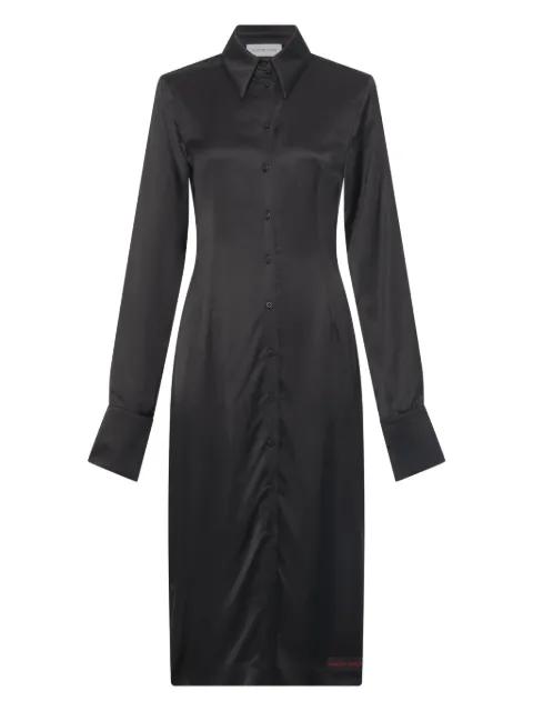 satin wrapped shirt midi dress by MARINE SERRE