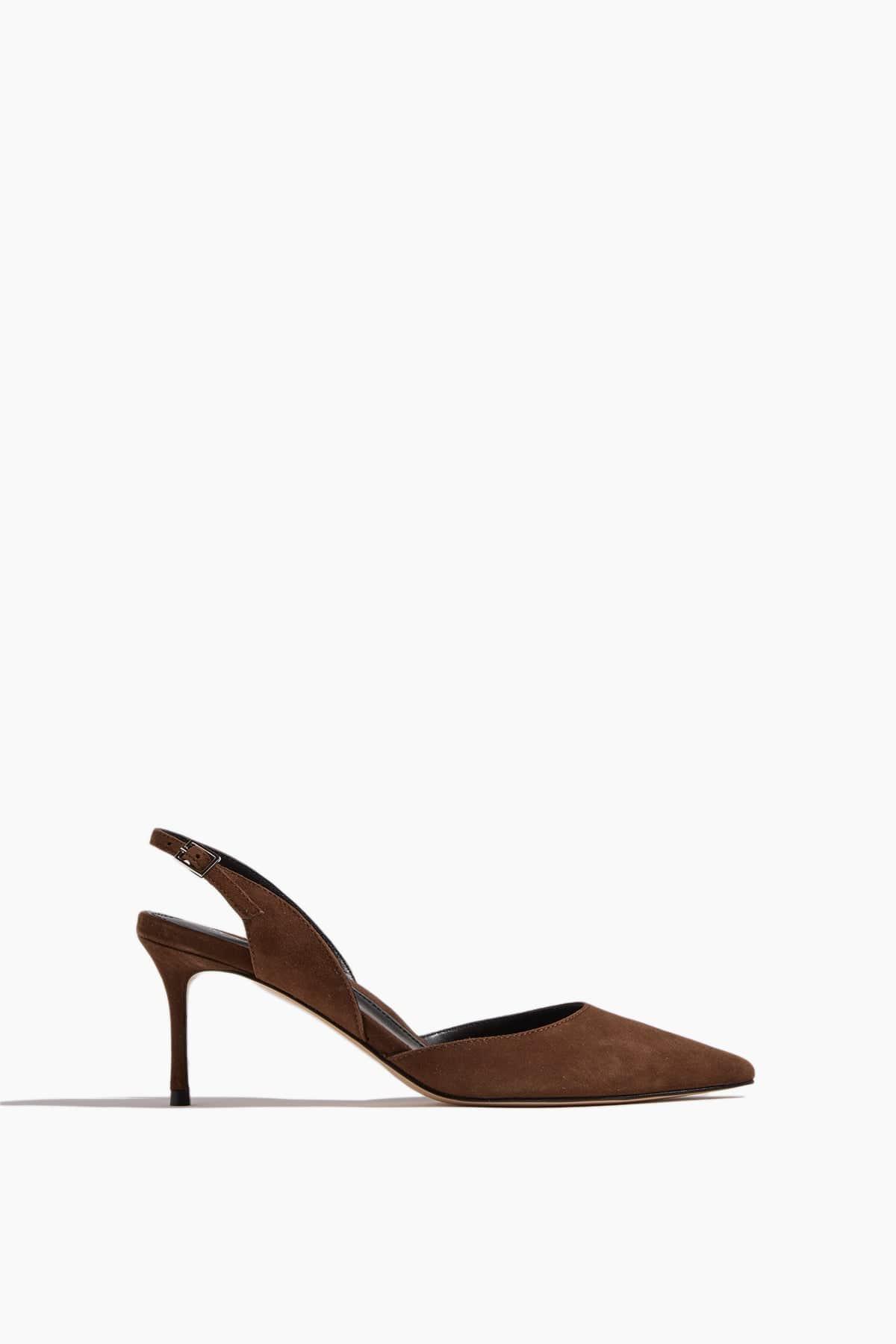 Classic Slingback Pump 70 in Chocolate by MARION PARKE