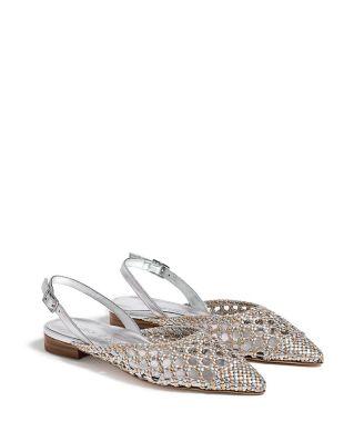 Women's Metallic Nappa Patty Slingback Flat by MARION PARKE