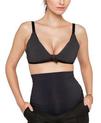 Women's High Support Maternity & Nursing Bralette in Black with Lace Detail by MARION