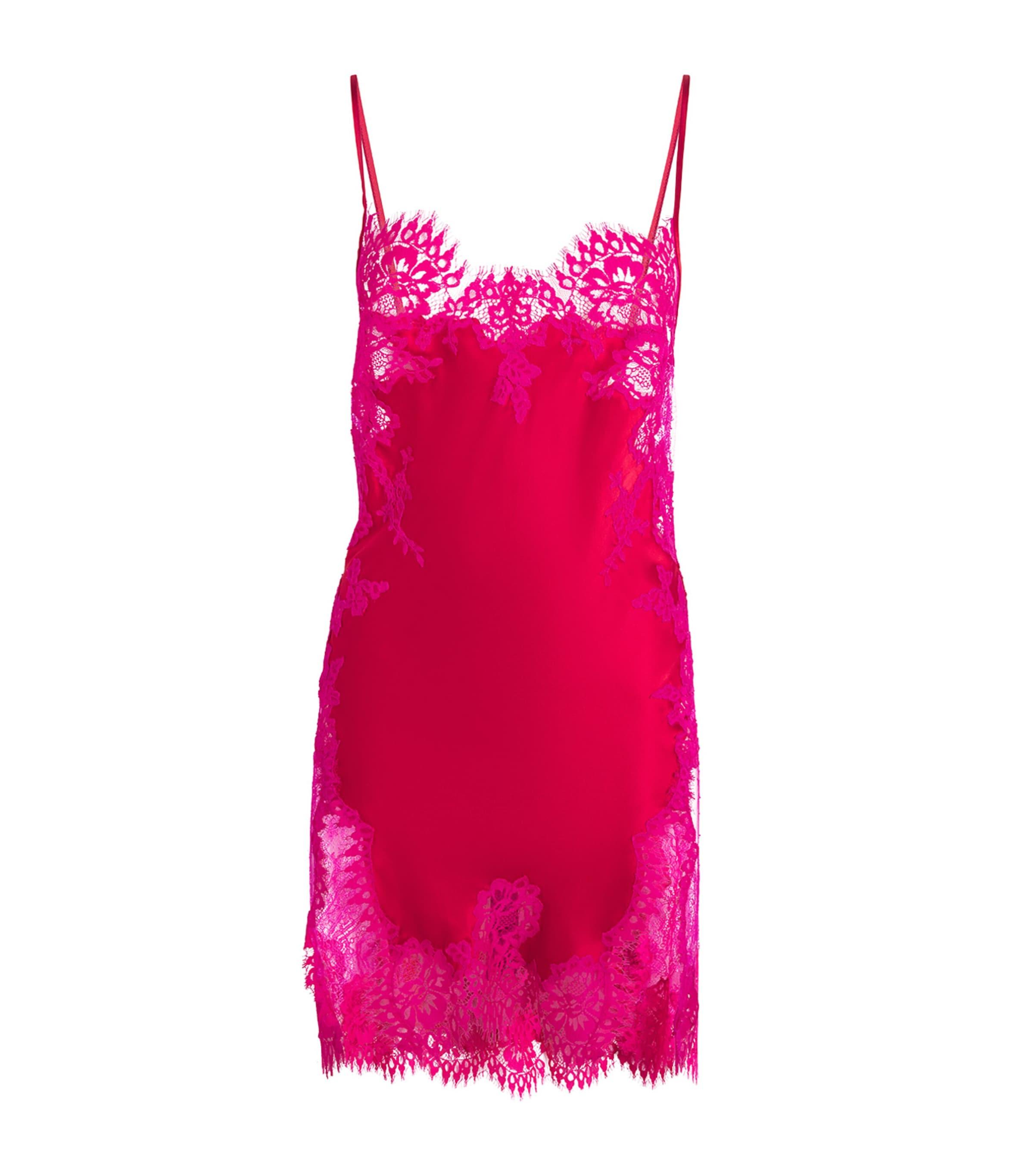 Marjolaine Silk Lace-Trim Barbara Chemise by MARJOLAINE