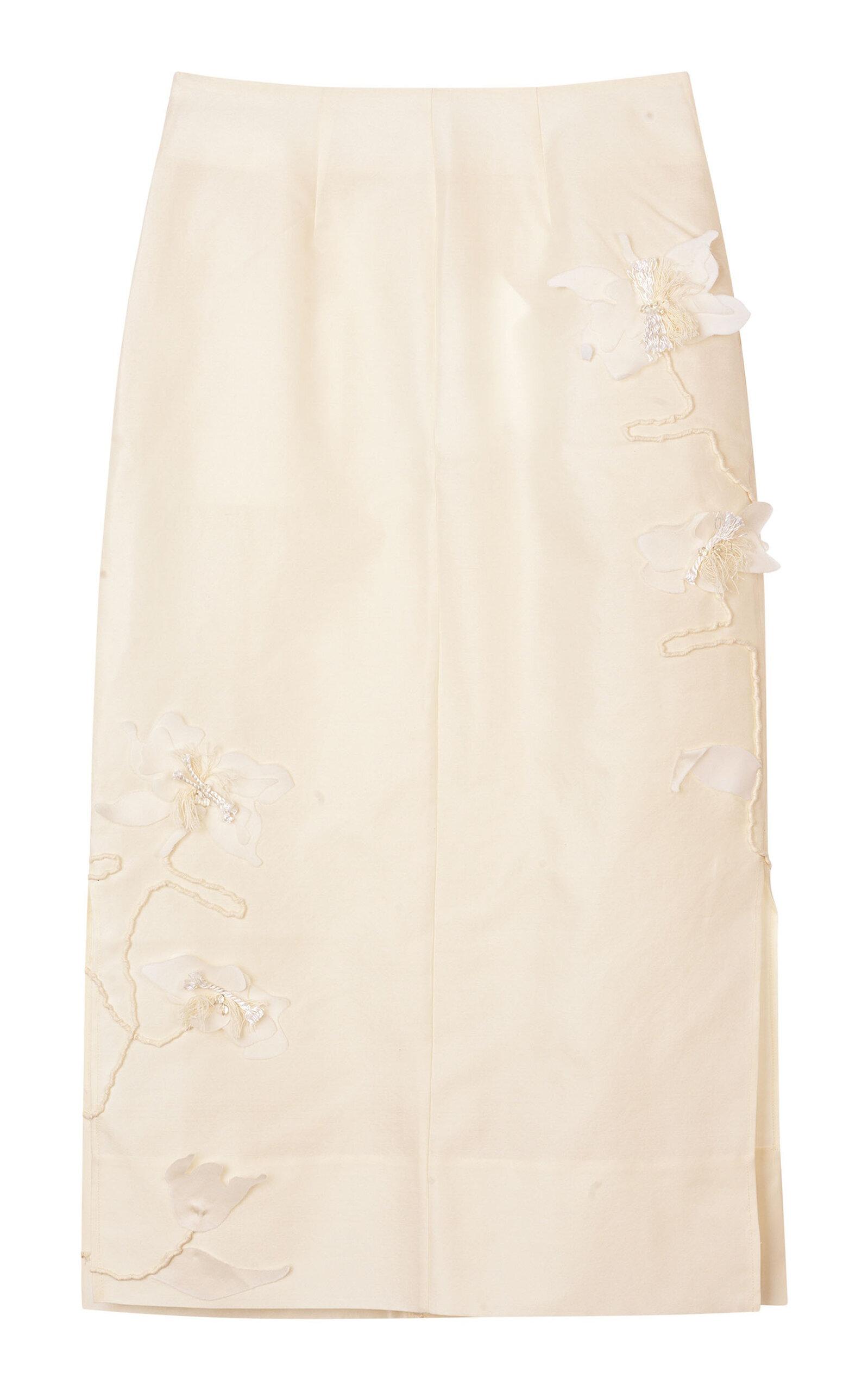Mark Kenly Domino Tan - Noshie Atelier Silk-Wool-Twill Midi Skirt - Ivory - - Moda Operandi by MARK KENLY DOMINO TAN Mark Kenly Domino Tan - Noshie Atelier Silk-Wool-Twill Midi Skirt - Ivory - - Moda Operandi by MARK KENLY DOMINO TAN