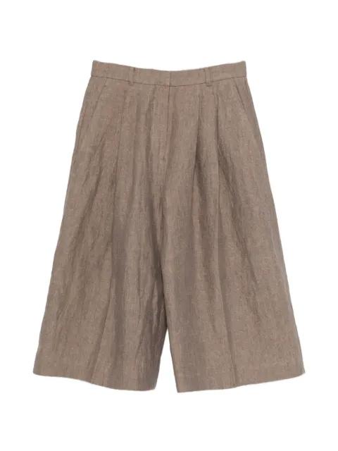 Pennie pleated shorts by MARK KENLY DOMINO TAN