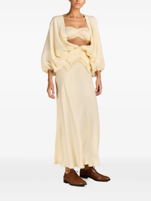 Polina satin maxi skirt by MARK-OFF