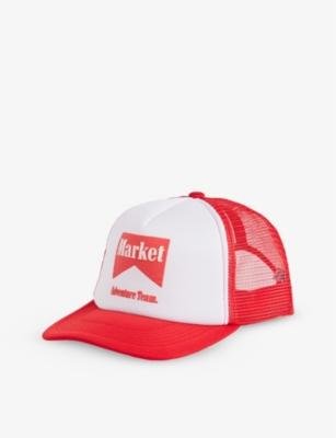 Adventure Team brand-print woven baseball cap by MARKET