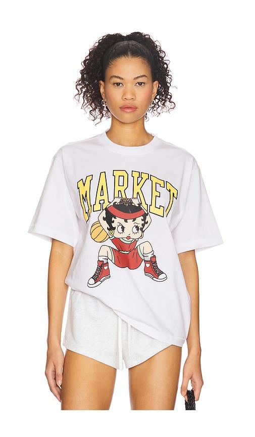 Market Betty Boop Dunking T-Shirt in White by MARKET