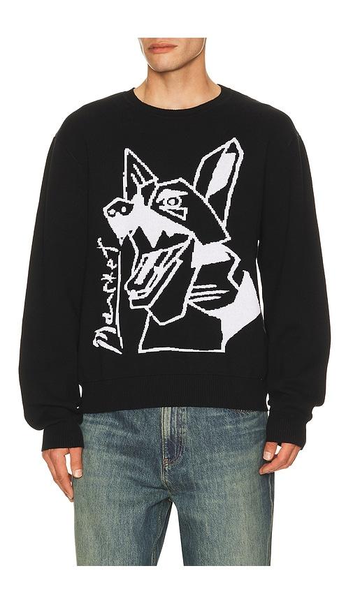 Market Cubism Beware Knit Sweater in Black by MARKET