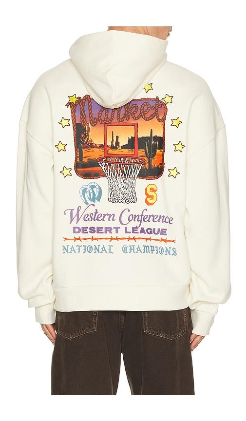 Market Desert League Hoodie in White by MARKET