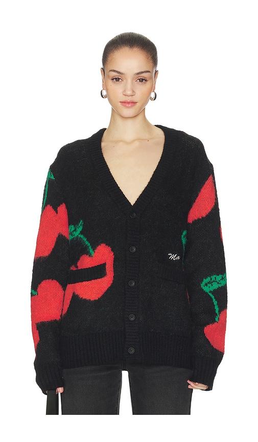Market Double Cherries Cardigan in Black by MARKET