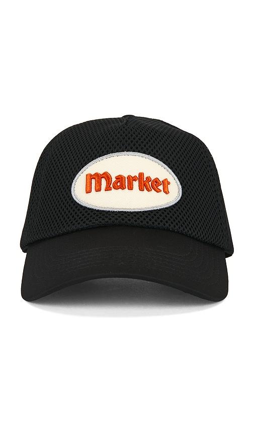 Market Garage Trucker Hat in Black by MARKET