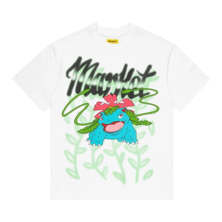 Market Grass Type Airbrush T-Shirt 'White' by MARKET