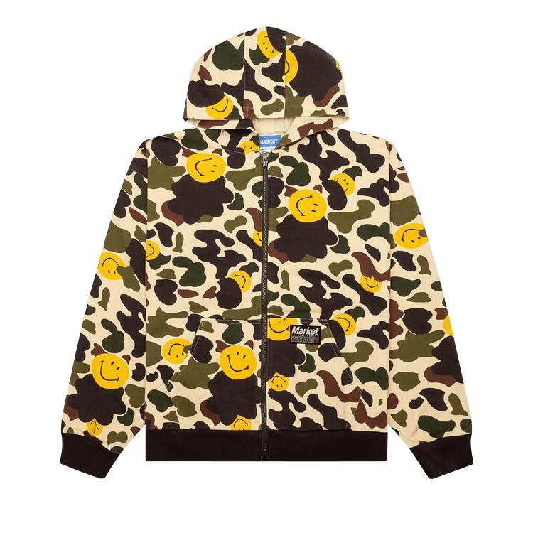 Market Smiley Camo Zip Jacket 'Woodland' by MARKET