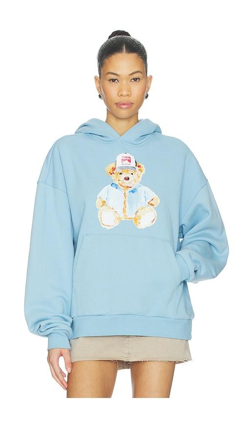 Market Watercolor Teddy Hoodie in Blue by MARKET