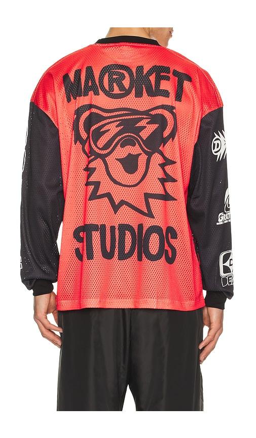 Market x Grateful Dead Moto Jersey in Red by MARKET