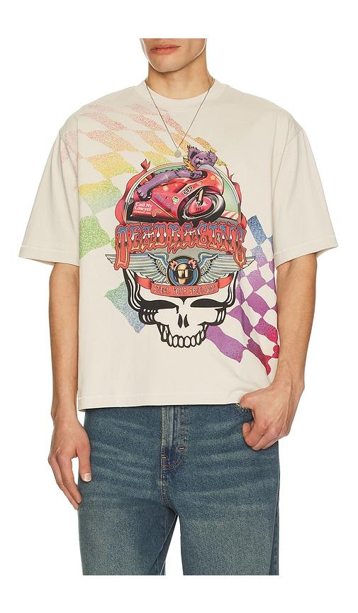 Market x Grateful Dead Stealie Moto Bear T-Shirt in Cream by MARKET