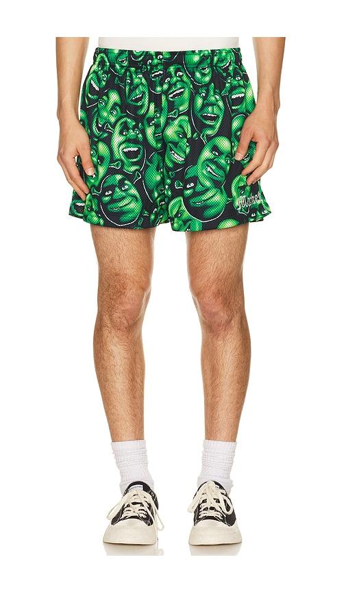 Market x Shrek All Over Print Mesh Shorts in Black,Green by MARKET