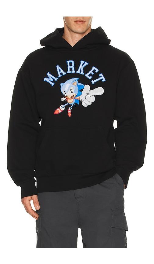 Market x Sonic No 1 Hoodie in Black by MARKET
